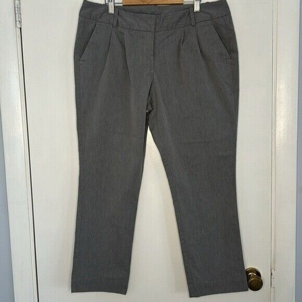 Worthington Gray‎ Pleated Trouser Dress Pants 12 Office Minimalist Neutral